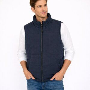 Maritime Blue Zip-Up Insulated Puffer Vest Classic Gift Preppy School Travel